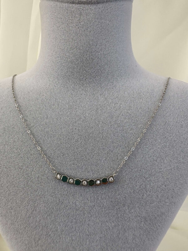 Mini Taşlı 9 Petek Kolye - 2