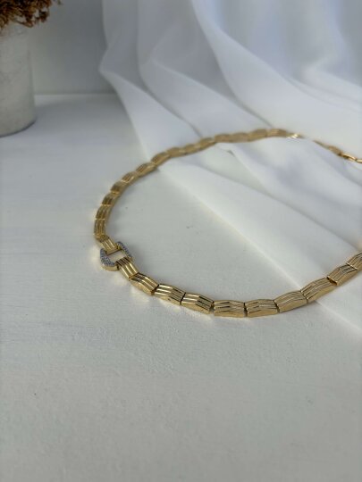 Özel Seri Ortası Geometrik Desenli Kolye - 2