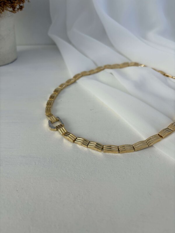 Özel Seri Ortası Geometrik Desenli Kolye - 2