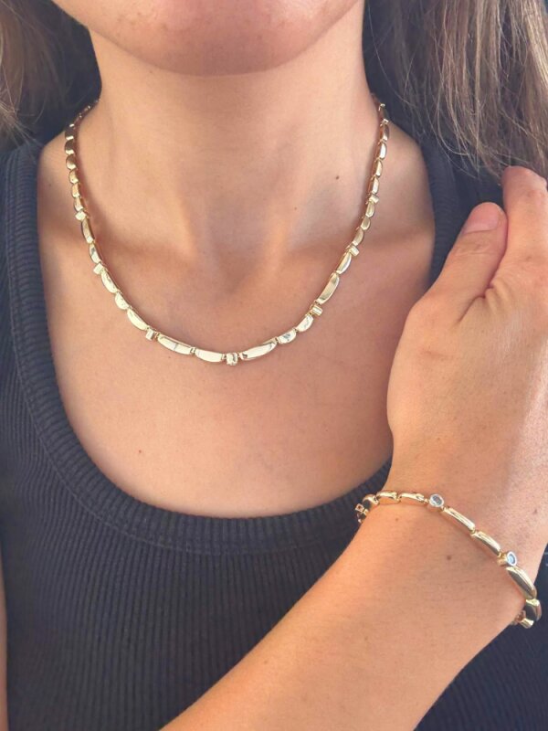 Özel Seri Yuvarlak Taşlı Kolye - 5