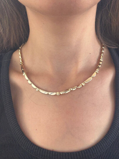 Özel Seri Yuvarlak Taşlı Kolye - 4