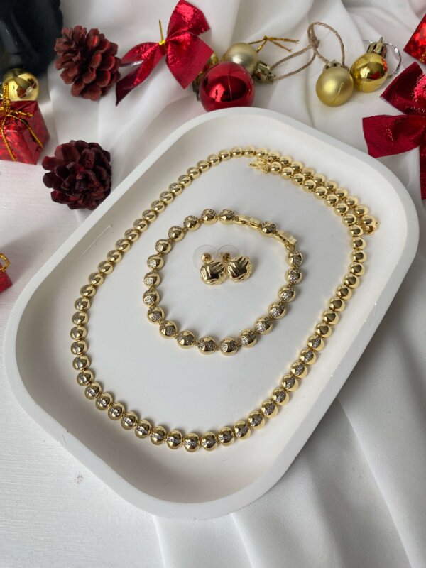 Özel Seri - Top ve Taş Detaylı Bileklik - 4