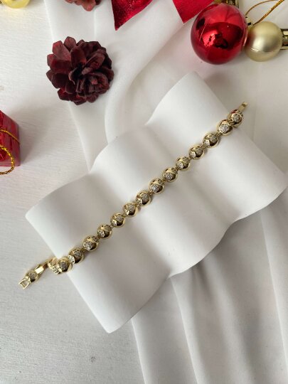 Özel Seri - Top ve Taş Detaylı Bileklik