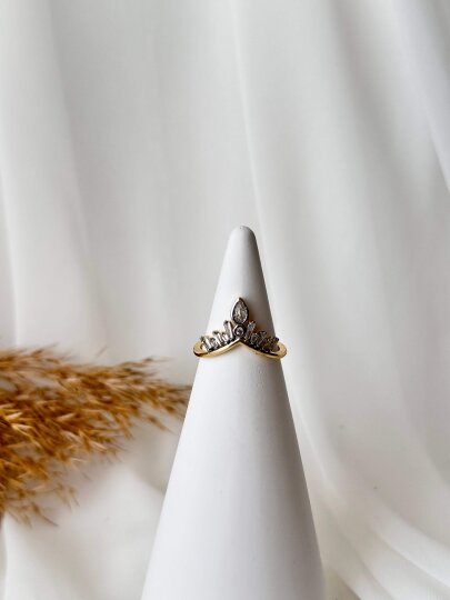 Taç Şekilli Taşlı Yüzük - 3