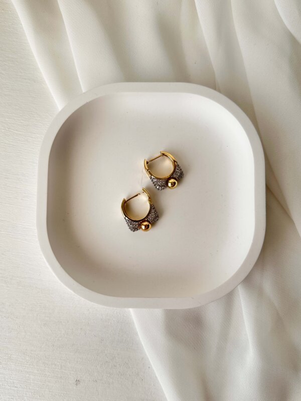 Taş Montür Toplu Halka Küpe - 4