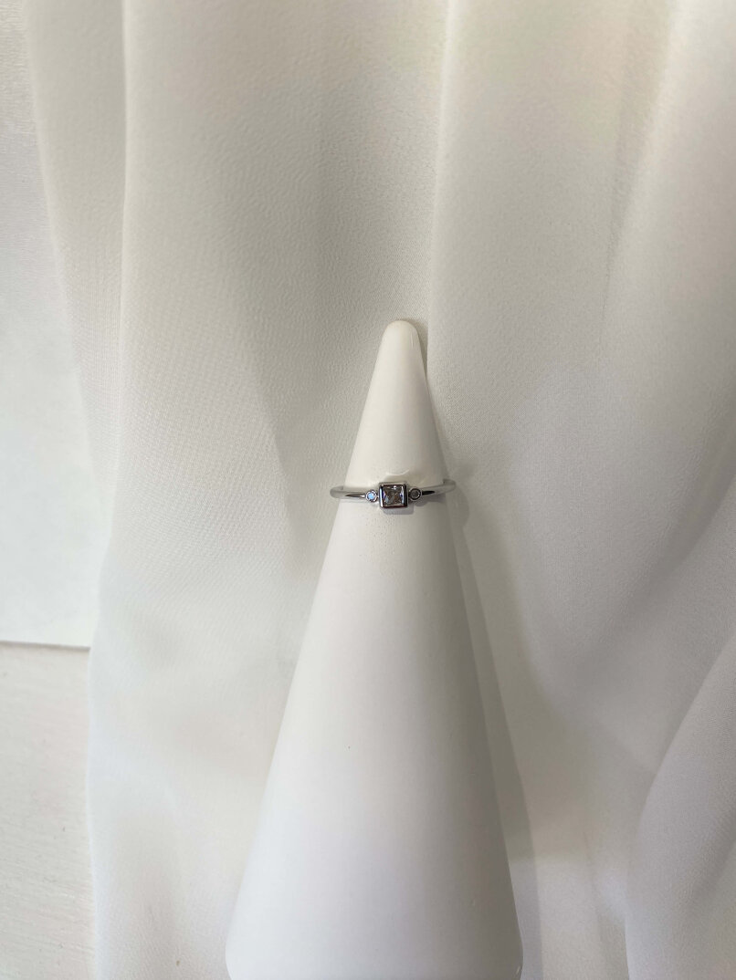 Taşlı Halka Yüzük-Gümüş  - 1