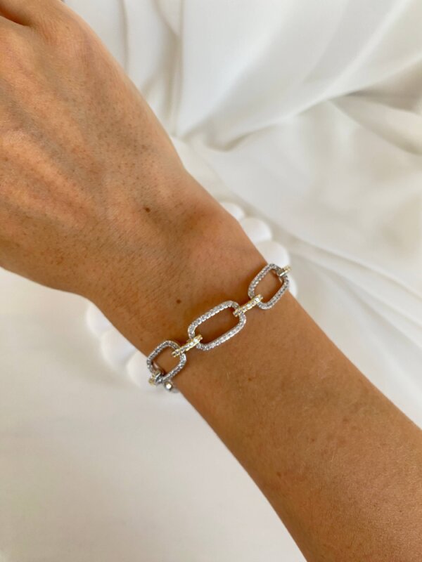 Taşlı Kalın Ataç Bileklik - 2