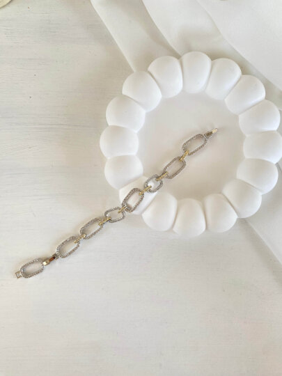 Taşlı Kalın Ataç Bileklik