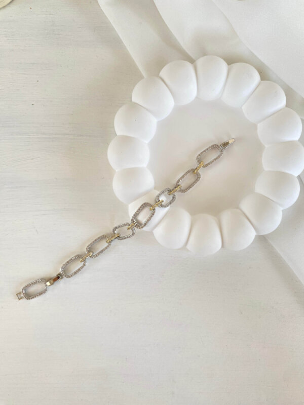 Taşlı Kalın Ataç Bileklik - 1