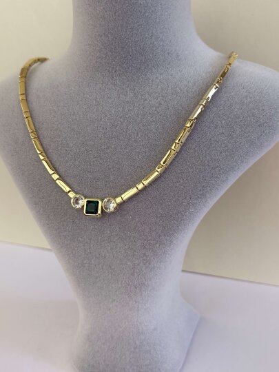 Yeşil Taşlı Kolye  - 2