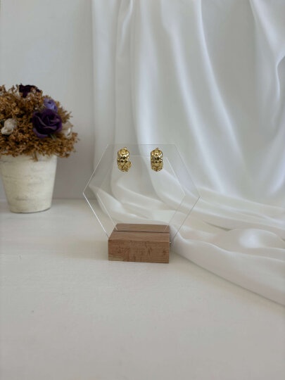 Yılan Derisi Görünümlü Küpe - 2