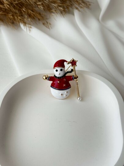 Yılbaşı Kardan Adam Broş 