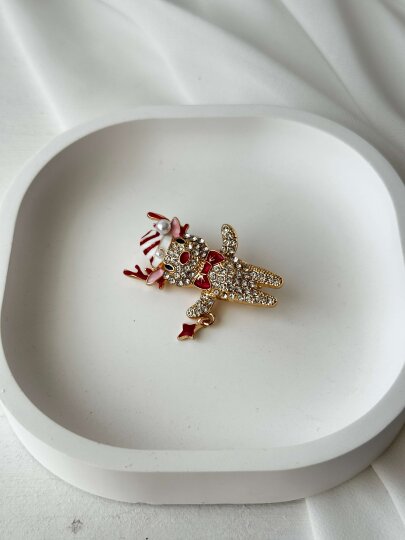 Yılbaşı Sevimli Geyik Broş - 2