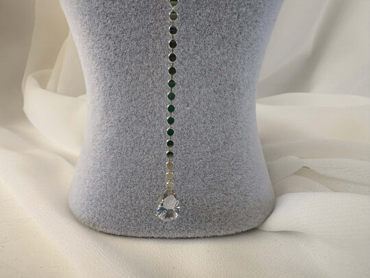 Yıldız Detaylı Yuvarlak Ezme Y Kolye - 4