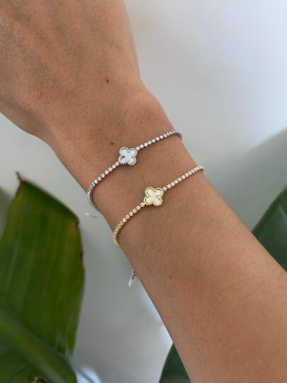 Yonca Bileklik Tekli Bileklik Gümüş - 2