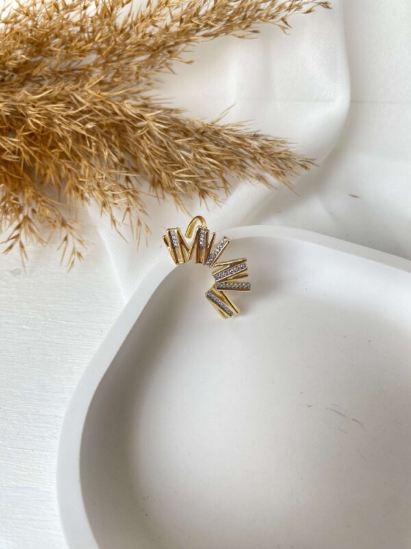 Zikzak Kıkırdak Detaylı Küpe - 2